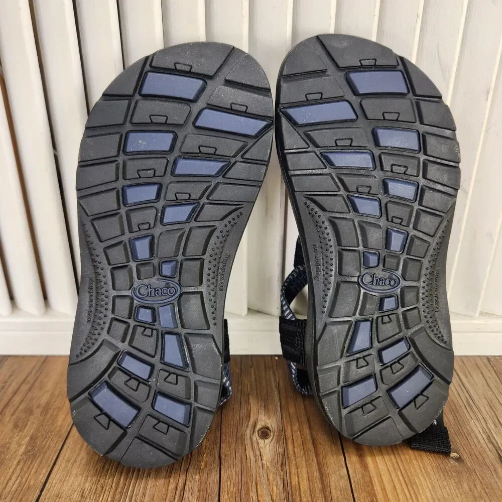 Chaco Z/1 Ecotread Kids Sz 13M Amp Navy Adjustable Hiking Outdoor Sandals Shoes